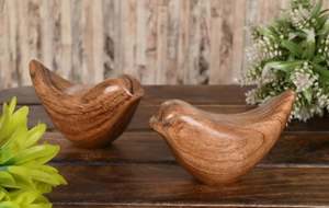 Statues d'oiseaux en bois d'acacia artistiques ensemble grossistes ornements décoratifs pour la maison fabriqués au Vietnam thème du paysage - Product Image 5