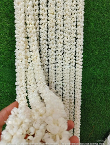 มอม็อกราประดิษฐ์สำหรับตกแต่งแบบมาลัยดอกไม้บานจากดอกมะลิสำหรับนิกาห์ทางใต้ของอินเดียตกแต่งผนังเพดาน Sangeet ของตกแต่งเวที Eid - Product Image 3