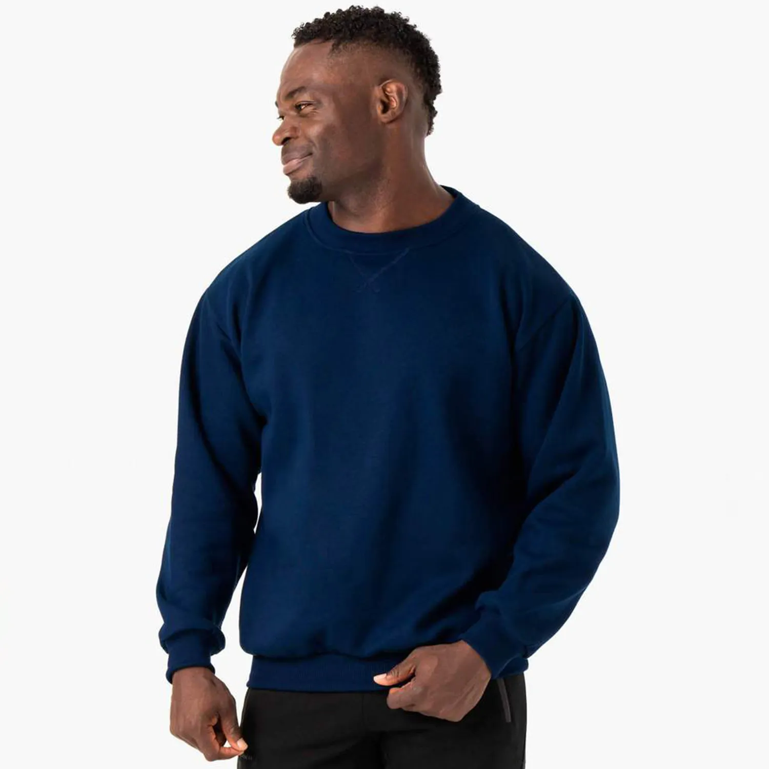 Wholesale 2023 New Unisex Fleece Crew Neck Sweatshirts Long Sleeve Mens Pullover Jersey Men Sweatshirt Without Hood