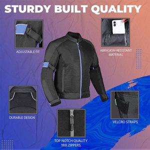 Blouson de moto en Cordura, coupe-vent, ajustement réglable, pour usage quotidien sur route, blouson de moto en Cordura blindé - Product Image 4