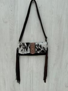 Meilleure vente de qualité supérieure outillage à la main poils de peau de vache occidentale bohème sur sac à bandoulière de luxe pour femmes prêt à stocker sacs - Product Image 4