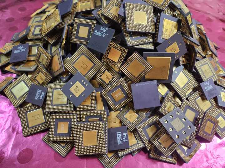 Collectible Gold Recovery Ceramic CPU Scrap