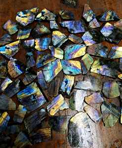 Losa de labradorita púrpura, rebanada de cristal Flash de espectro completo, cristal curativo Natural de Madagascar, lote de piedras preciosas sueltas - Product Image 2