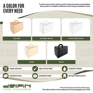 Made in Italy Ecological Disposable Cardboard Customizable <b>Cake</b> <b>Slice</b> Holder Different Size Different Colors - Product Image 3