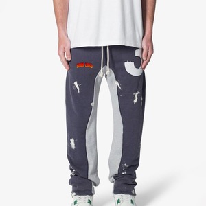 Nouveaux pantalons de jogging pour hommes grande taille, vêtements de sport de rue, avec motif sur le côté, tissu anti-rides, teinture unie, pantalons de sport athlétiques - Product Image 1