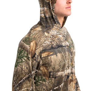 เสื้อยืดผู้ชายหนัก250 GSM เสื้อมีฮู้ดลายพรางพิมพ์ต้นไม้จริงชุดเดินป่าผ้าฝ้าย100% วินเทจคอกลมเสื้อยืดสำหรับผู้ชาย - Product Image 3