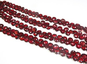 Cuentas cortadas facetadas de granate de Mozambique de 7,50mm de alta calidad 9 ''hebra de piedras preciosas sueltas Rojas naturales - Product Image 5