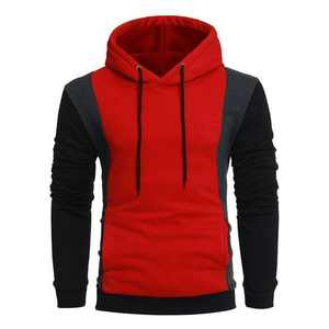 2025 nouveauté personnalisé noir rouge sweat à capuche sweat 80 coton 20 Polyester pull hommes vêtements Streetwear mode - Product Image 6