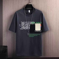 T-shirt pour homme de la marque internationale Bird Bloom, style formel, manches courtes, coupe ample, tissu fin tricoté 100% coton