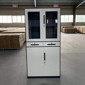 Cheap Metal Office <strong>Garage</strong> Storage Cabinet Steel <strong>Cupboard</strong> with 2 Doors and Shelves for File Design - Product Image 1