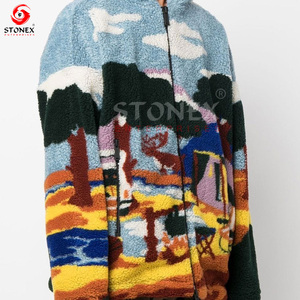 Chaqueta de lana polar marrón hecha a medida de invierno de la mejor calidad para hombre, transpirable, superventas, nuevo estilo impreso al por mayor - Product Image 2