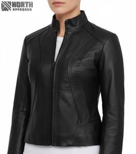 Vente en gros de vêtements d'hiver pour femmes à la mode veste en peau de mouton pour femmes/vestes en cuir pour femmes vêtements d'hiver pour femmes - Product Image 1