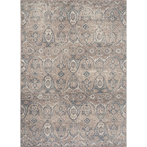 Tapis en laine noués à la main Erbe Blue 9x12 rectangulaires à motif médaillon pour la décoration de la maison, du salon et l'utilisation en voiture - Skwl-594 - Product Image 1