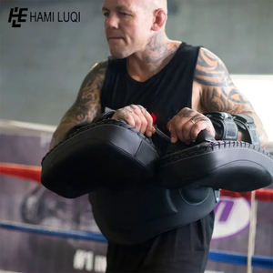 Venta al por mayor de entrenamiento profesional Sparing Focus Mitts Pad de alta calidad de cuero de vaca de primera calidad de cuero genuino - Product Image 6