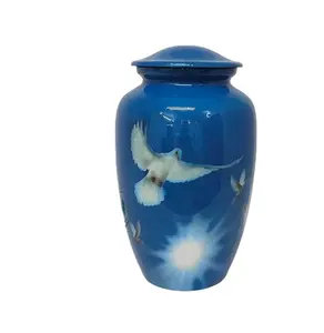 โกศบรรจุอัฐิสำหรับผู้ใหญ่ทำจากอะลูมิเนียม รุ่นคลาสสิกยอดนิยม รูปทรงนกพิราบสีขาว สำหรับงานศพมนุษย์ - Product Image 1