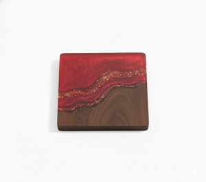 Juego de Posavasos de Resina y Madera |   Posavasos de Madera Natural y Resina Epoxi |   Posavasos Promocionales Pulidos, Duraderos, Elegantes y Ecológicos - Product Image 4