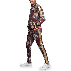 Ensemble de survêtement pour homme en polyester avec fermeture éclair respirant léger athlétique jogging décontracté tenue de sport - Product Image 5