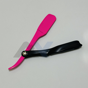 Maquinilla de Afeitar de Estilo Pinch de Marca Privada, Color Rosa, Mango de Plástico Antideslizante, Cuchilla de Afeitar Plegable de Acero Inoxidable - Product Image 6