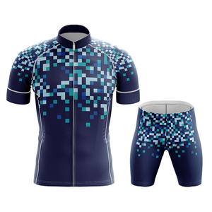 Ensemble maillot et short de cyclisme fabriqué en usine, uniformes de cyclisme imprimés par sublimation personnalisés à bas prix, service OEM - Product Image 1