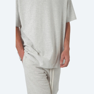 T-shirt à col rond pour homme personnalisable 100% coton coupe ajustée haut décontracté à manches courtes avec prix de gros et emballage personnalisé - Product Image 5