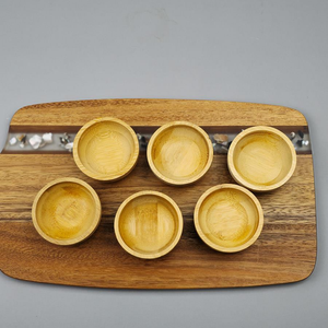 Bamboo 6-Piece Mini Snack <b>Sauce</b> and Jam Bowl Serving Set - Product Image 2