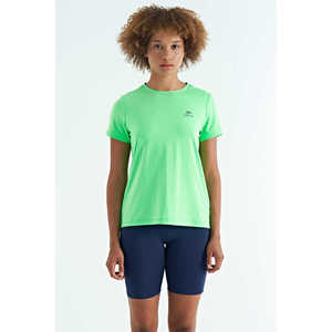 T-shirt Femme Tommylife Col Rond Manches Courtes Coupe Standard avec Fente Arrière Noire - 97267 - BLANC - Product Image 1