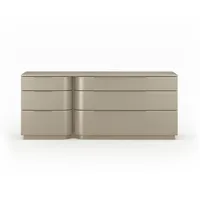 Commode contemporaine en bois courbé |   Meubles de chambre à coucher transitionnels spacieux avec tiroirs à glissière fluide