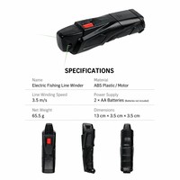 Penggulung Senar Pancing Elektrik Portabel, Penggulung Cepat, Pengeluar Senar, Pengolah Senar Pancing, Alat Perlengkapan Pancing untuk Air Asin dan Air Tawar