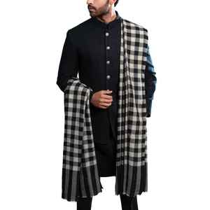 Men's Solid Wool <b>Shawl</b> Winter Soft Warm Breathable Traditional Elegant <b>Wrap</b> - Product Image 1