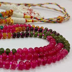 Venta al por mayor de cuarzo natural multicolor 6mm Rondelle cuentas lisas 18-20 pulgadas collar en capas joyería de piedra de cristal - Product Image 1