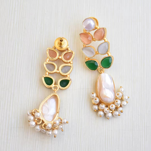 Pendientes Colgantes de Latón de Moda, Exportación de Perlas, Cristal Curativo Genuino, Acabado de Latón Antiguo, Sin Níquel, Duraderos, Perfectos para Venta al por Mayor - Product Image 6