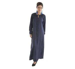 Abaya élégante, simple et modeste à manches ragline pour dames vêtements traditionnels musulmans écologiques cravates à cordon cou vente en gros - Product Image 1