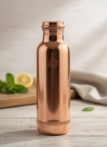 Indian Supplier Rustic Copper Disposable <b>Metal</b> Leak Proof Cap <b>Straw</b> Customized Logo Everyday Wellness Carry Factory Price - Product Image 2