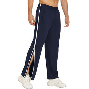 Pantalon de survêtement droit à rayures incurvées pour hommes Pantalon de survêtement à rayures latérales pour hommes Pantalon de jogging à double taille Street Fashion Baggy pour hommes - Product Image 4