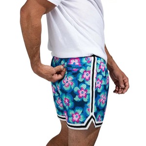 Customizable Summer Mens XS Sport Gym Shorts New Designer Anti-Wrinkle Solid Cotton Basketball Shorts Mesh Fitness Pattern - Product Image 3