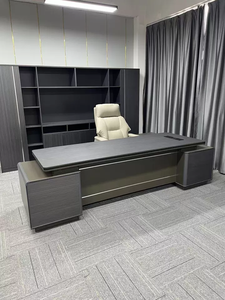 Juego de Escritorio y Silla Ejecutiva de Lujo, Escritorio Moderno para CEO o Jefe, Escritorio Grande para Gerente con Mueble Lateral - Product Image 5