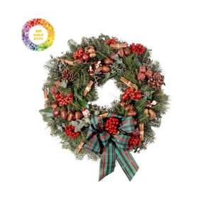 Couronnes De Noël En Plein Air À La Main Led Lumière De Noël Noël Guirlandes De Noël Couronnes Beau Décor De Vacances - Product Image 1