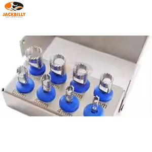 ชุดเจาะทรีฟินทันตกรรมทำจากสแตนเลส8-Pcs ชุดเครื่องมือยึดหัวกรอฟันแบบแมนนวล - Product Image 2