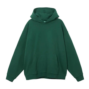Men's Oversize Hooded Sweatshirt Solid Color Pocket Fleece Casual Autumn Wear 100% Cotton Knitted Long Sleeve 2027 - Product Image 2