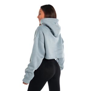 Sudadera con Capucha Corta Extra Grande para Mujer, Diseño Nuevo, Sudadera con Capucha Corta para Chicas, Sudadera con Capucha Extra Grande 100% Algodón - Product Image 2
