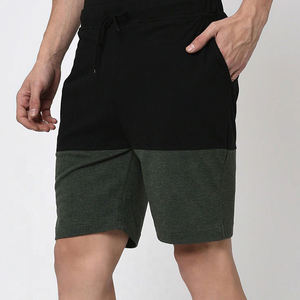 Pantalones cortos deportivos informales de verano 100% de algodón para hombre, pantalones cortos de entrenamiento de algodón suave con patrón sólido, teñido liso - Product Image 2