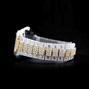 Reloj de Lujo de Acero Inoxidable de Primera Marca, Claridad VVS, Caja Cuadrada, Ventana de Cristal Transparente, Nuevo Analógico para Negocios y Deportes - Product Image 2