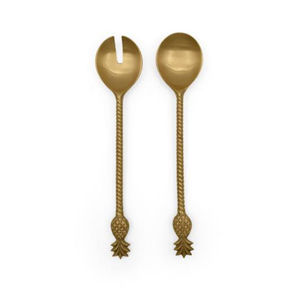 Best Quality Brass Salad Serving Set for Kitchenware Custom Size Pineapple Design Flatware Cutlery Sets With <b>Lacquer</b> for Home - Product Image 1