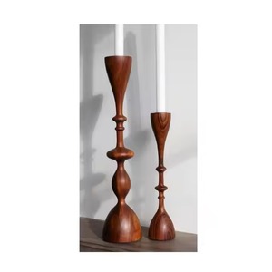 Portavelas cónico de madera de alta calidad, velas votivas de madera, pilares, Navidad, cumpleaños, decoración de boda - Product Image 2