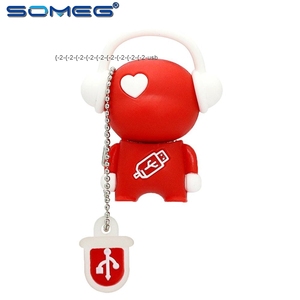 Bambola divertente cartone animato musicista <span class=keywords><strong>USB</strong></span> Flash 64GB musica carina uomo Memory Stick Pen Drive 4GB 8GB 16GB 32GB Pendrive U Disk - Product Image 1