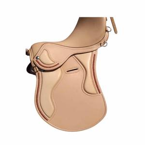 Sillín de doma inglesa de cuero personalizado, tachuela de equitación duradera y cómoda con forro de malla - Product Image 1