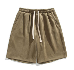 Shorts de sport décontractés pour hommes avec broderie personnalisée vente en gros de nouveaux shorts d'entraînement athlétiques en daim à la mode - Product Image 4