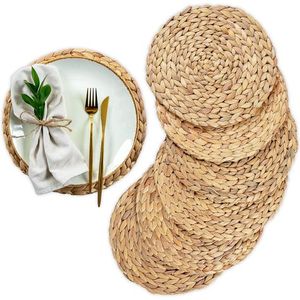 Napperons en rotin bambou durables faits à la main Design créatif pour les paramètres de table élégants pour les repas et les mariages - Product Image 5