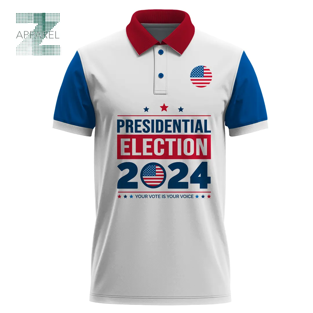 Hoge Kwaliteit 100% Katoen Ons Verkiezing En Promotie Unisex Poloshirt Verkiezing T-Shirt Presidentsverkiezingen 100% Katoen Oem