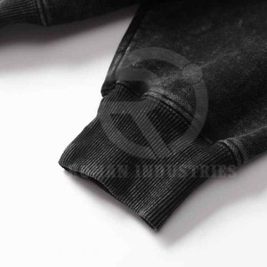 Sweat-shirt en éponge française de style design haut de gamme Streetwear sweat-shirt à col rond surdimensionné délavé à l'acide - Product Image 4